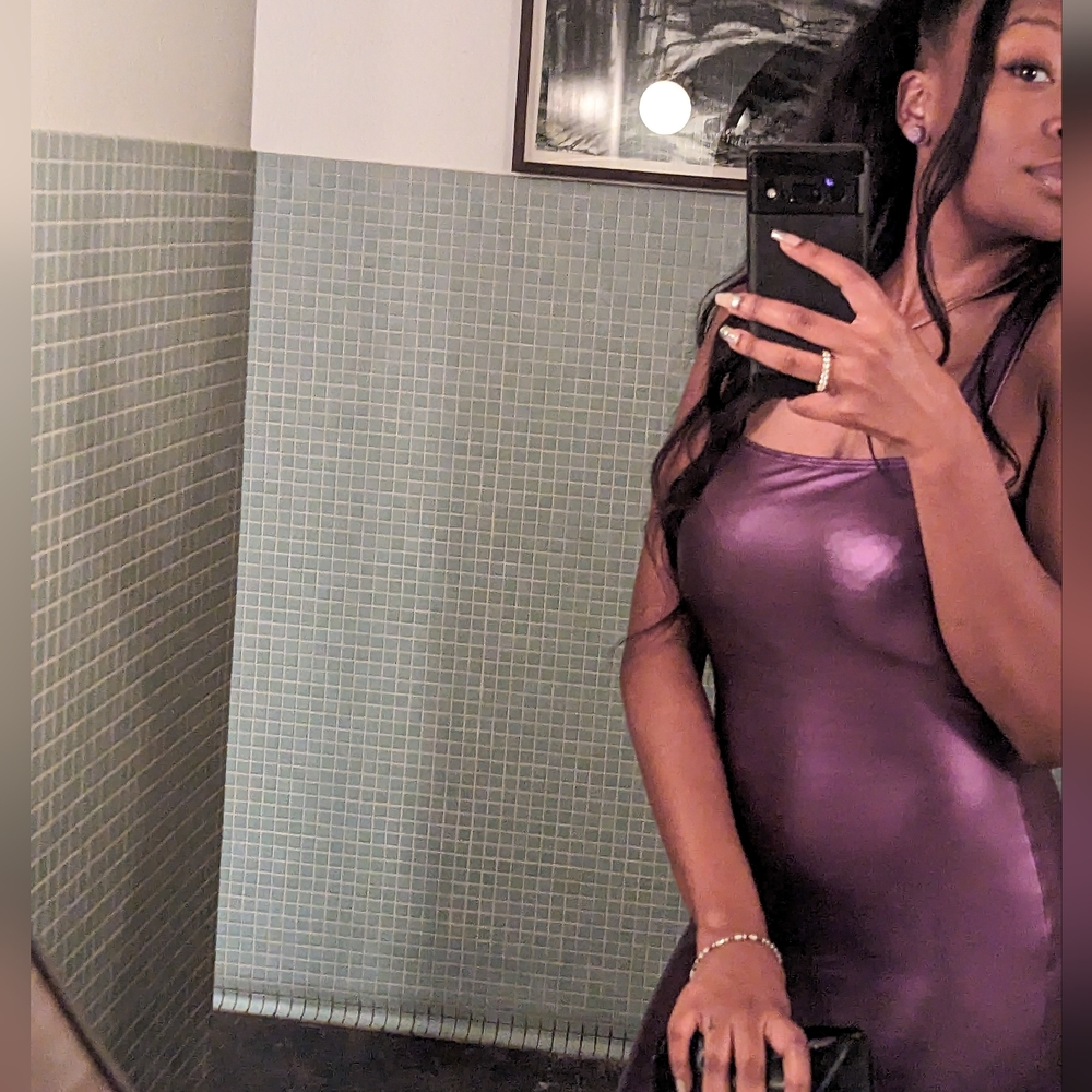Metallic Purple Dress